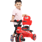 Rock Rider With Backrest 3Y Red & Black