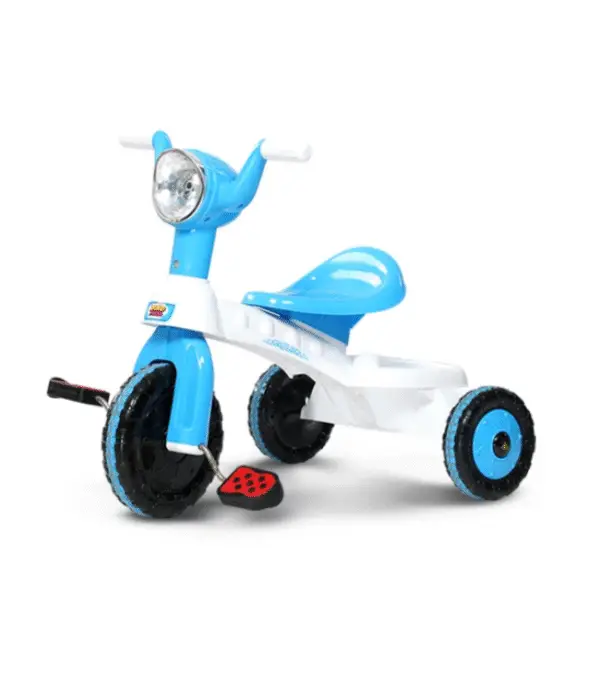 Road Master Tricycle White & Cyan Blue