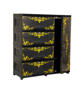 কালো কাঠের আরএফএল ওয়ার্ডরোব কিং